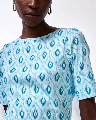 Ikat Pima Elbow Sleeve Tee
