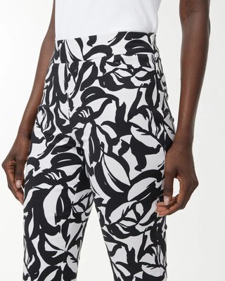 Brigitte Leaf Print Slim Ankle Pants