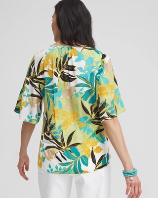 Flutter Sleeve Tie-Front Top click to view larger image.