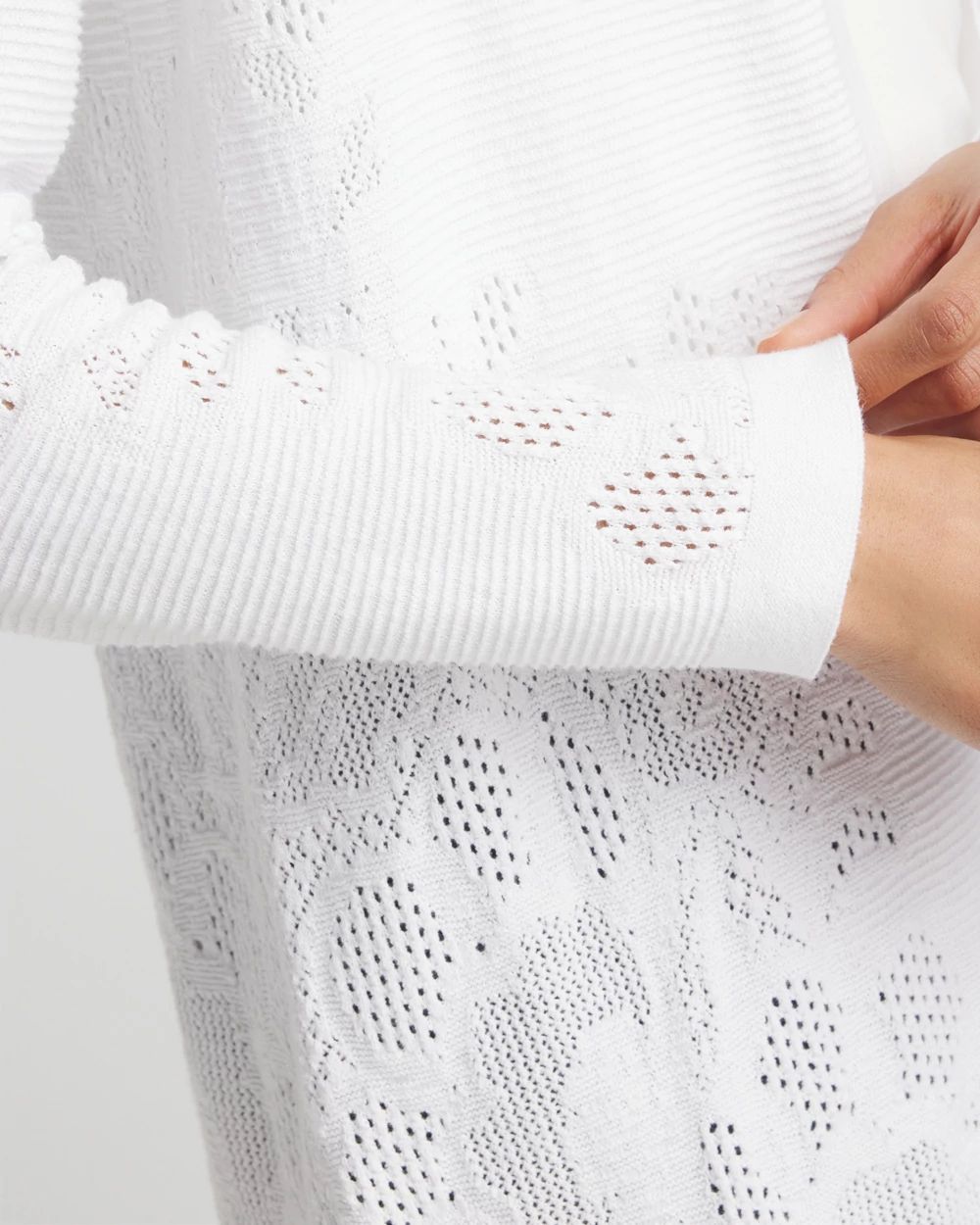 Placed Pointelle Cardigan