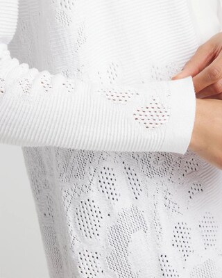 Placed Pointelle Cardigan