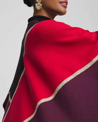 Colorblock Lurex Ruana click to view larger image.