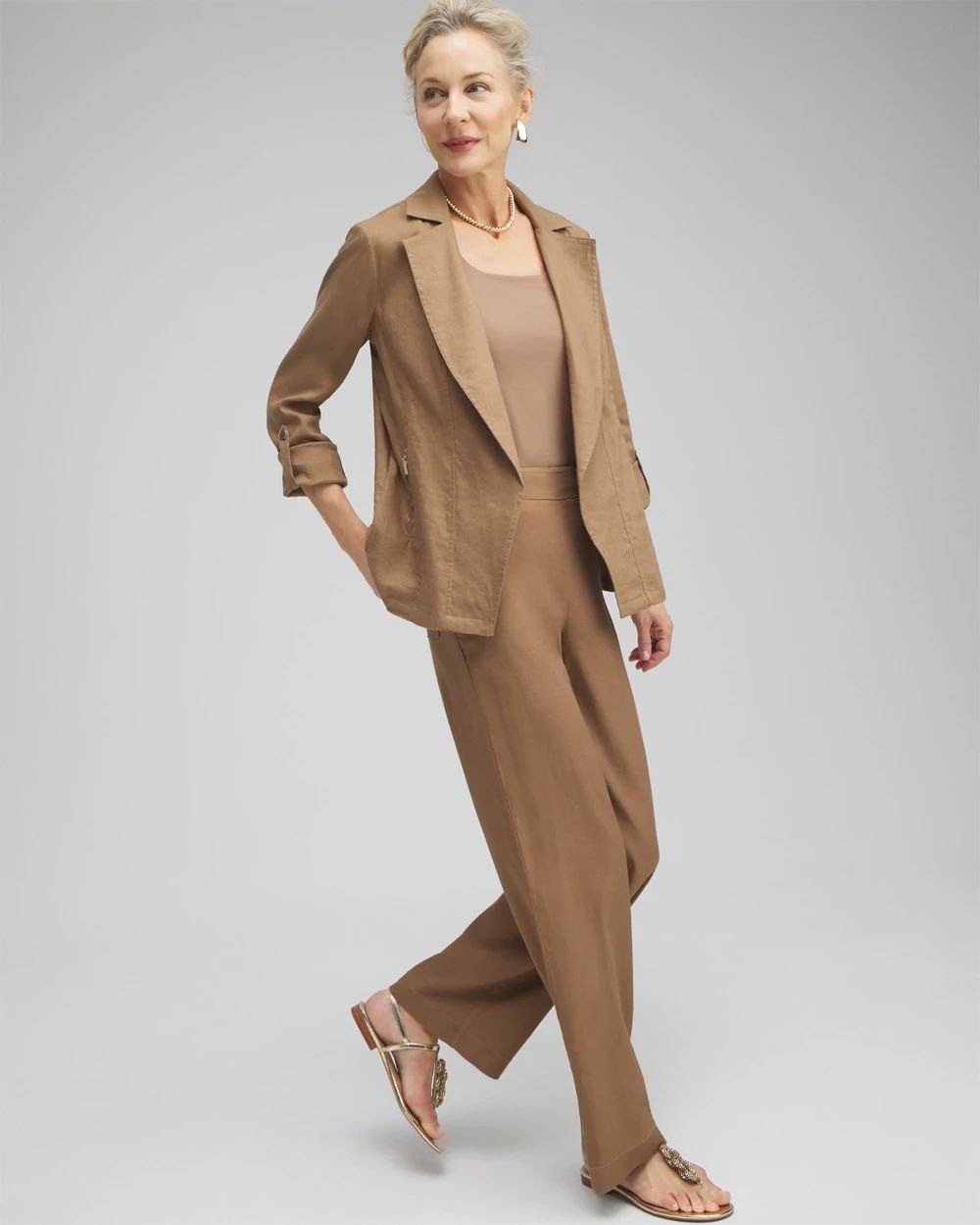 Linen Stretch Relaxed Pants