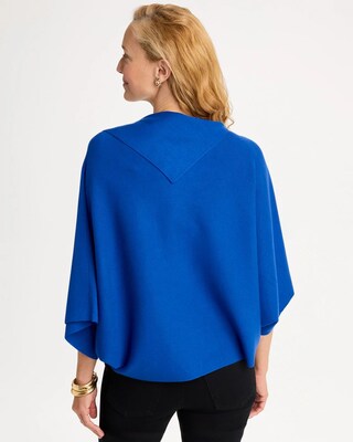 Splitneck Sweater Poncho click to view larger image.