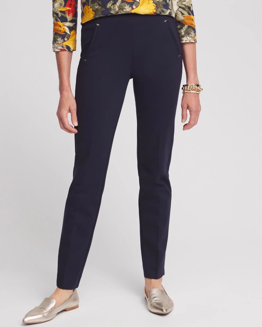 Juliet Slim Trim Detail Ankle Pants