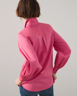 Poplin Billow Sleeve Top