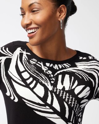 Geo Swirl Spun Rayon Pullover