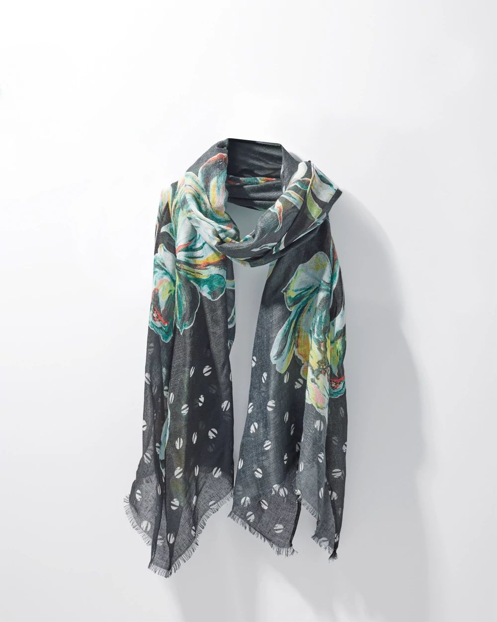 Mixed Floral Oblong Scarf