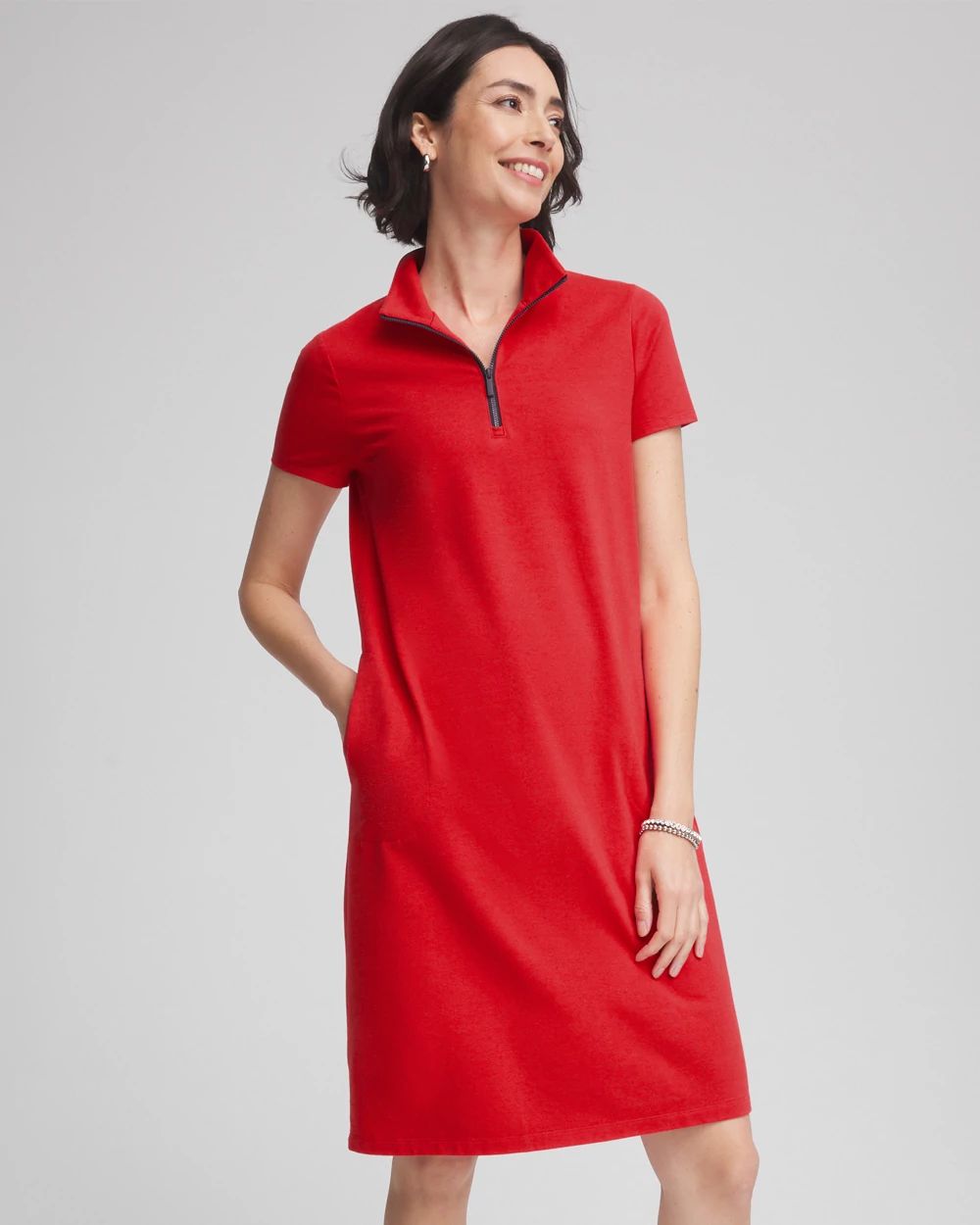 Zenergy® UPF Knit Half-Zip Dress