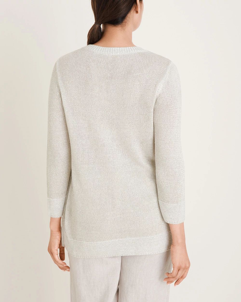 Lightweight Shine V-Neck Sweater