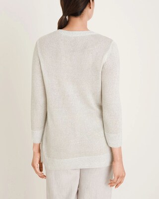 Lightweight Shine V-Neck Sweater