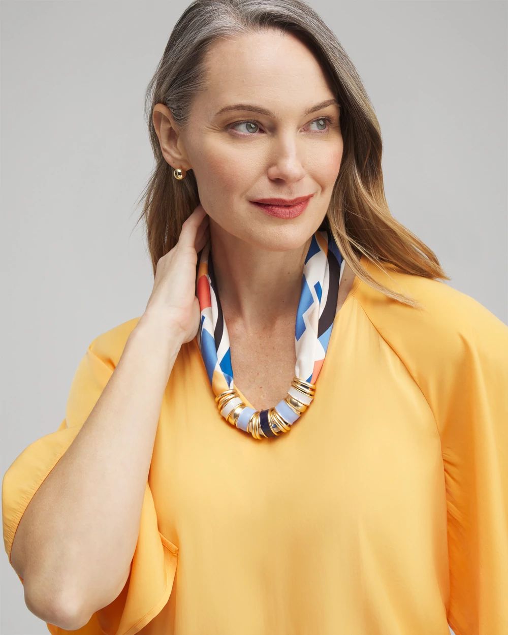 Adjustable Satin Scarf Necklace