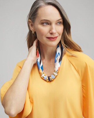 Adjustable Satin Scarf Necklace