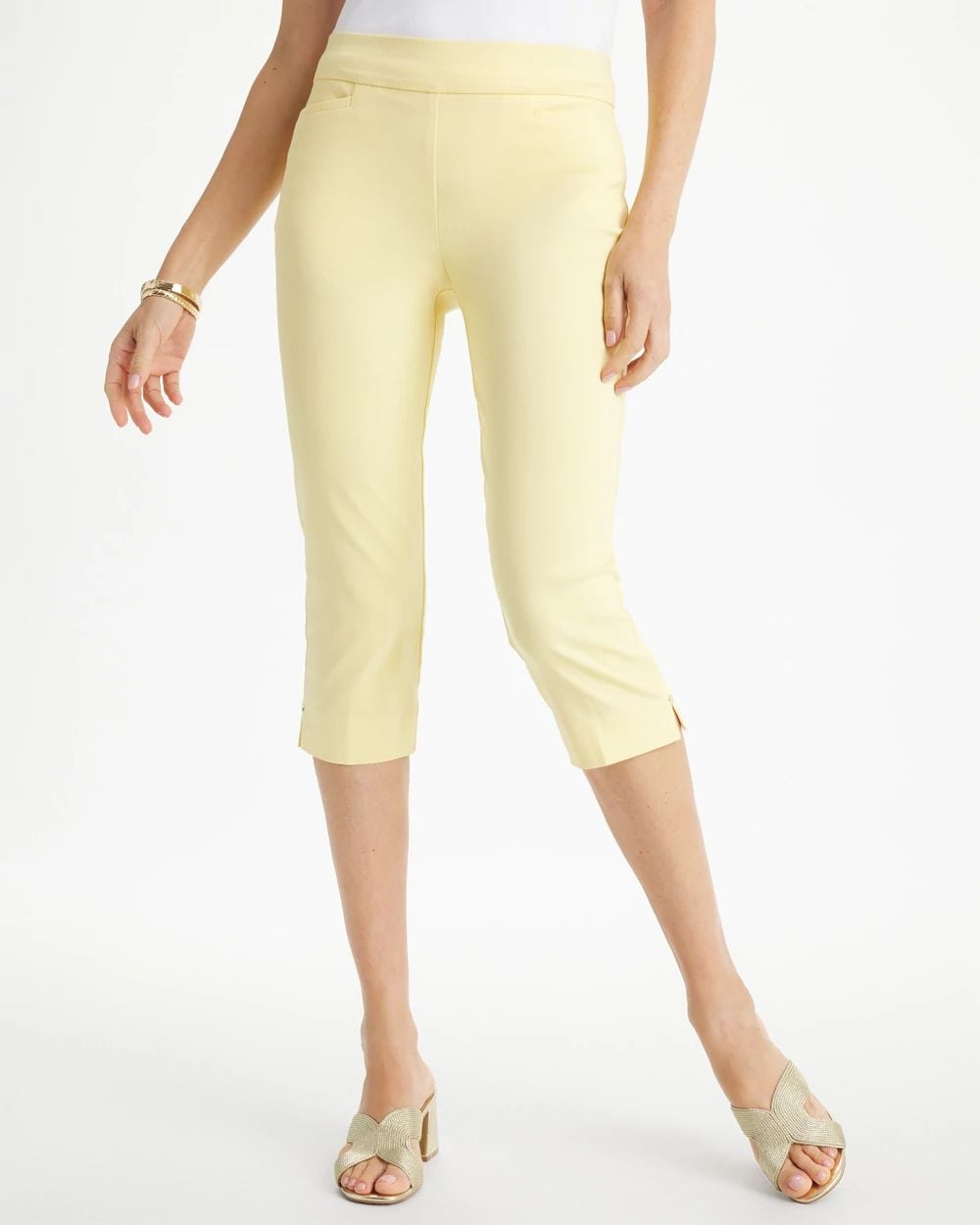 Brigitte™ Slim Rivet Pull-On Capri Pant