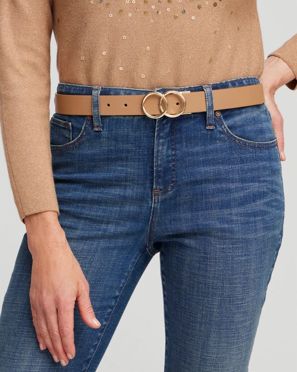 Reversible Faux Leather Belt