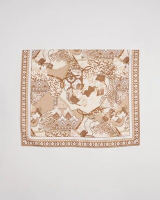 Neutral Printed Square Scarf click to view larger image.