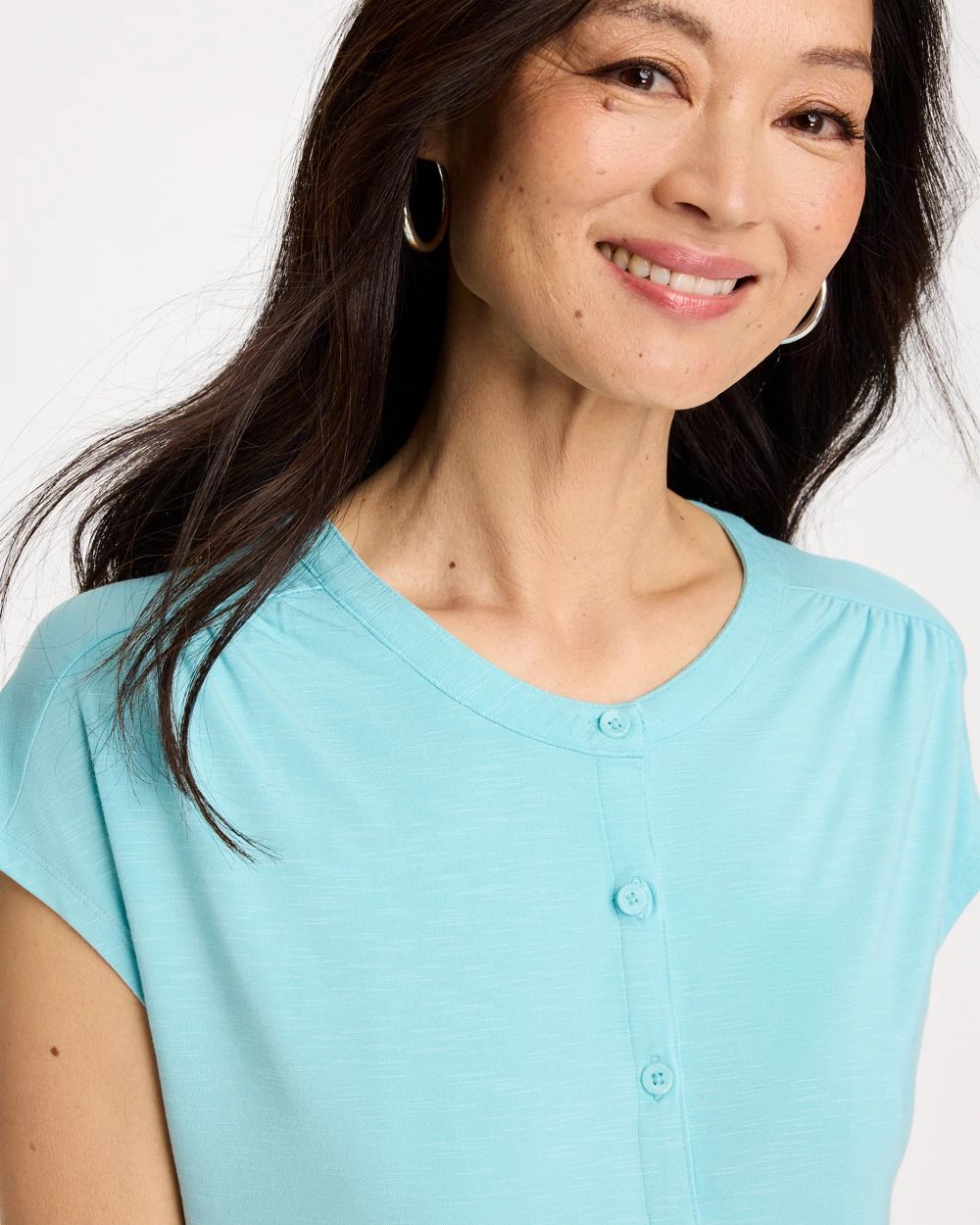 Refined Button Tee click to view larger image.