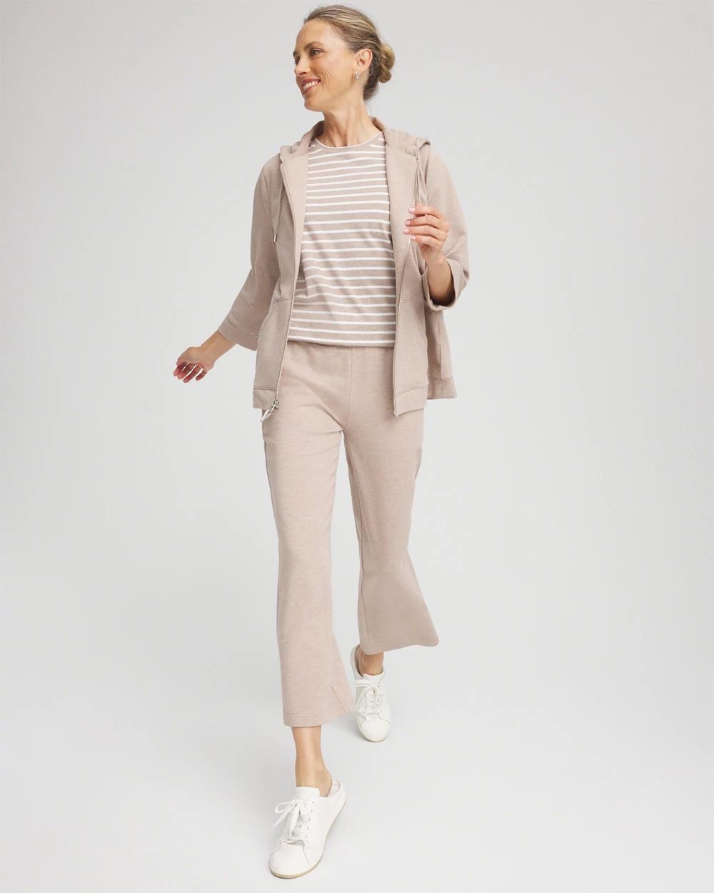 Zenergy® French Terry Wide-Leg Cropped Pants