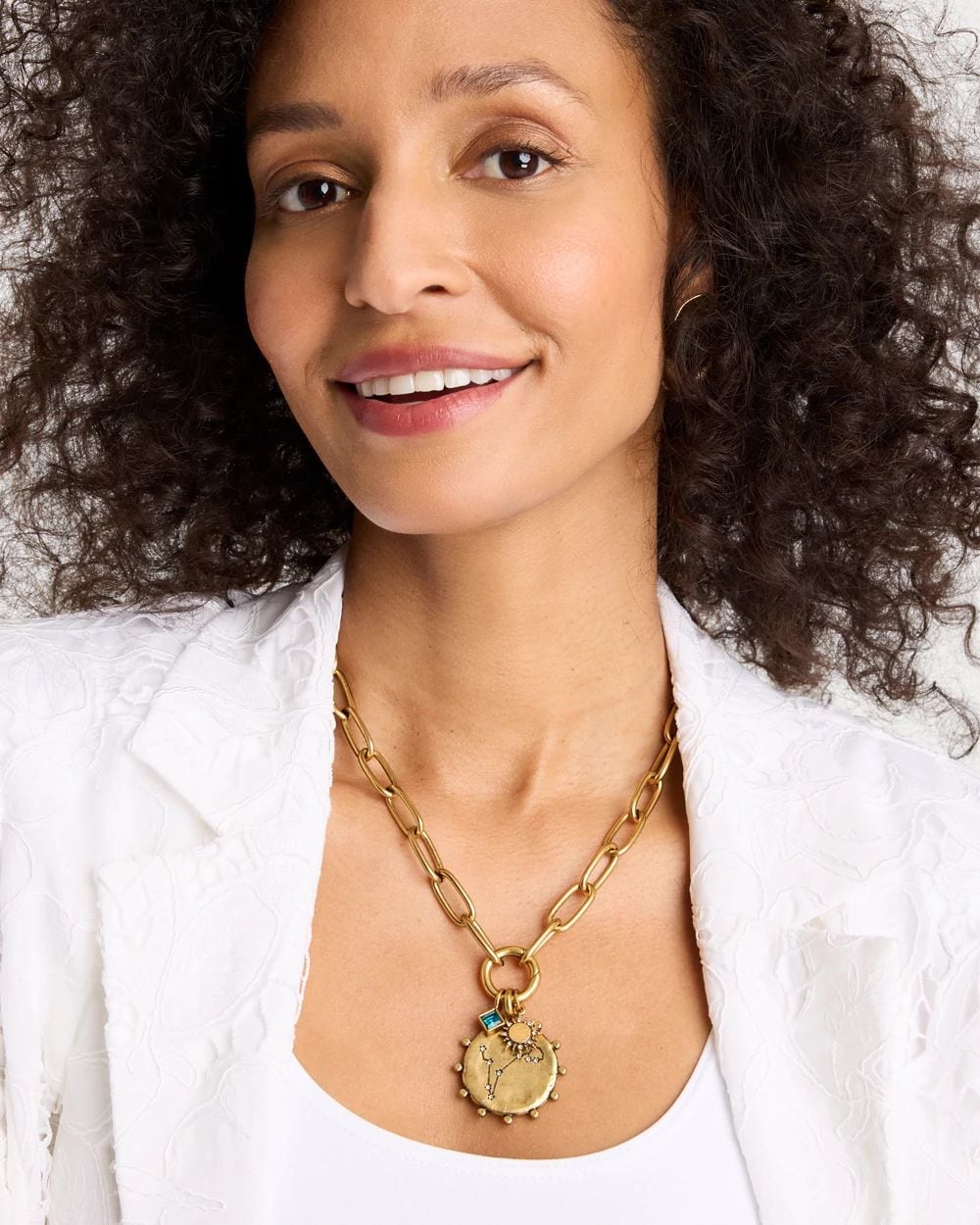 Pisces Zodiac Charm Pendant click to view larger image.