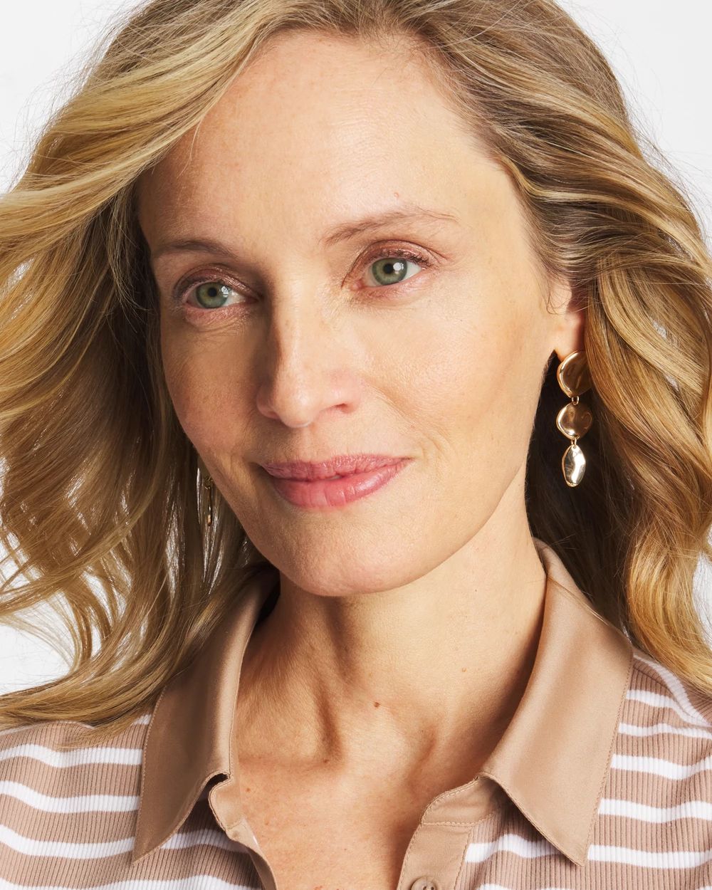 Liner Gold Drop Earrings