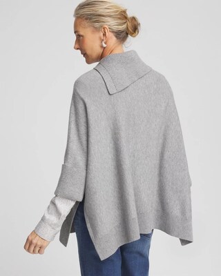 Embellished Cashmere Blend Poncho click to view larger image.
