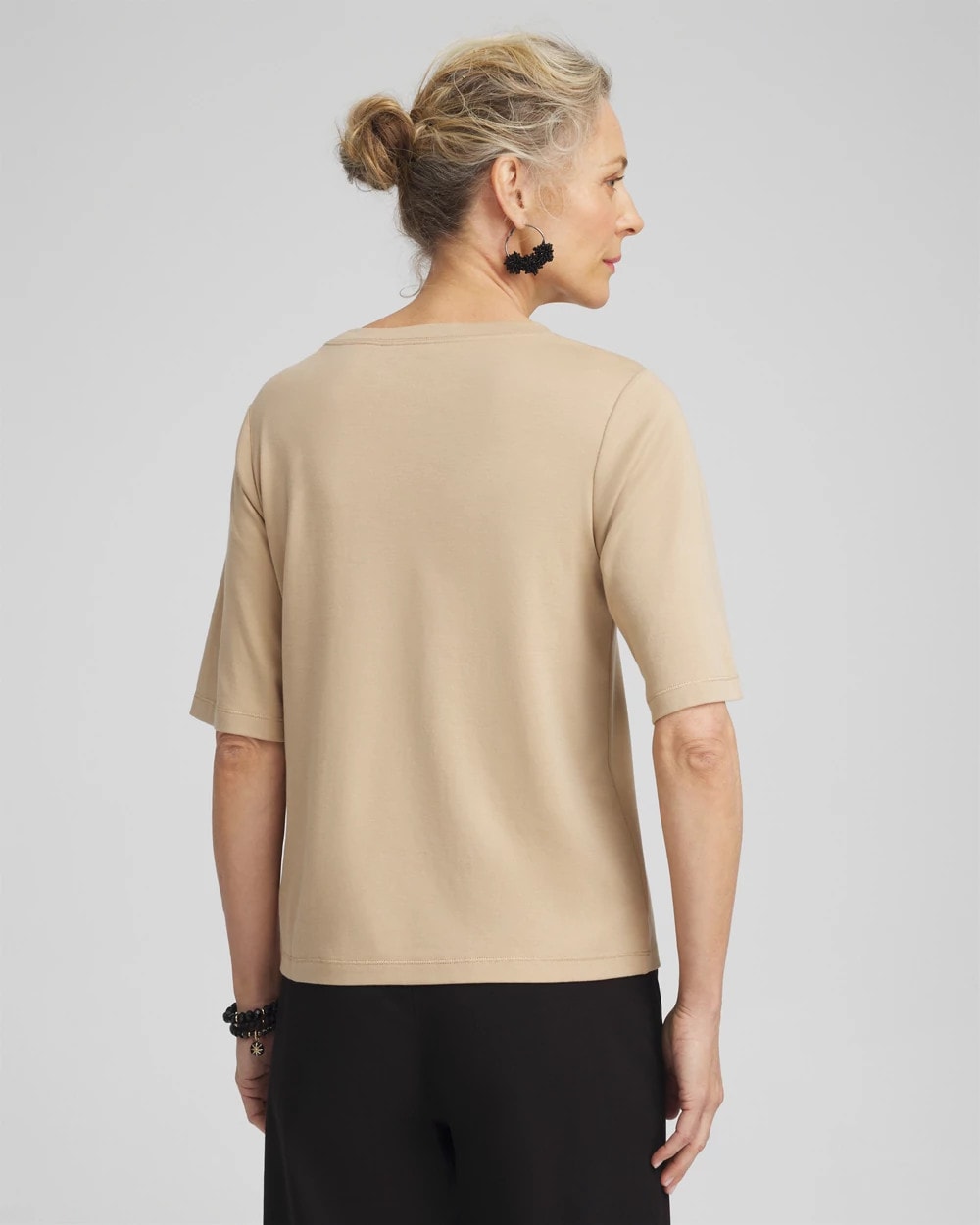 Touch of Cool™ Embellished Placed Floral Tee