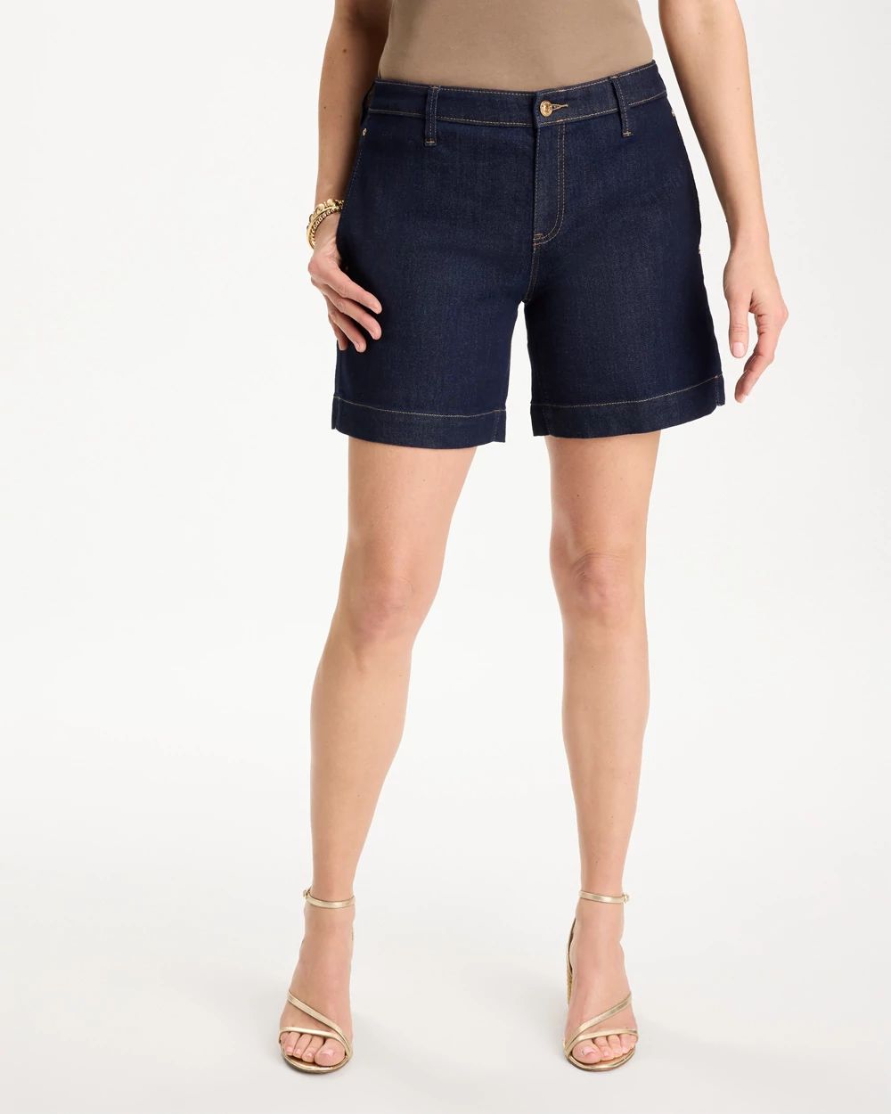 Denim Trouser Shorts