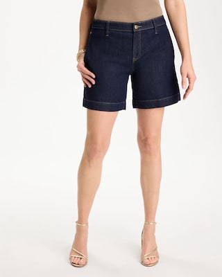 Denim Trouser Shorts