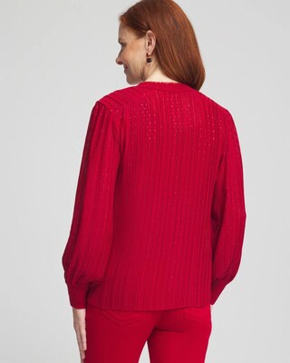 Shimmer Chiffon Pleated Blouse click to view larger image.