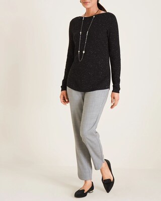 Cashmere-Blend Yarn-Detail Bateau-Neck Sweater