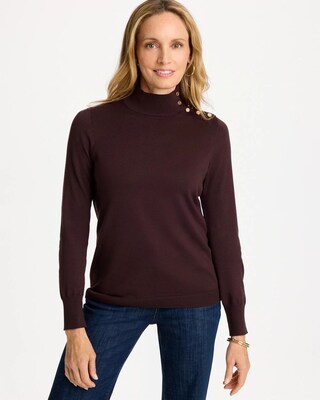 Ella Button Mockneck Sweater