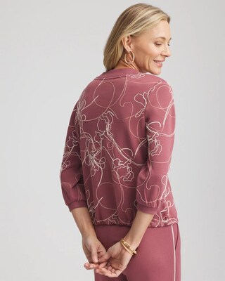 Zenergy® Double-Knit Embroidered Top click to view larger image.