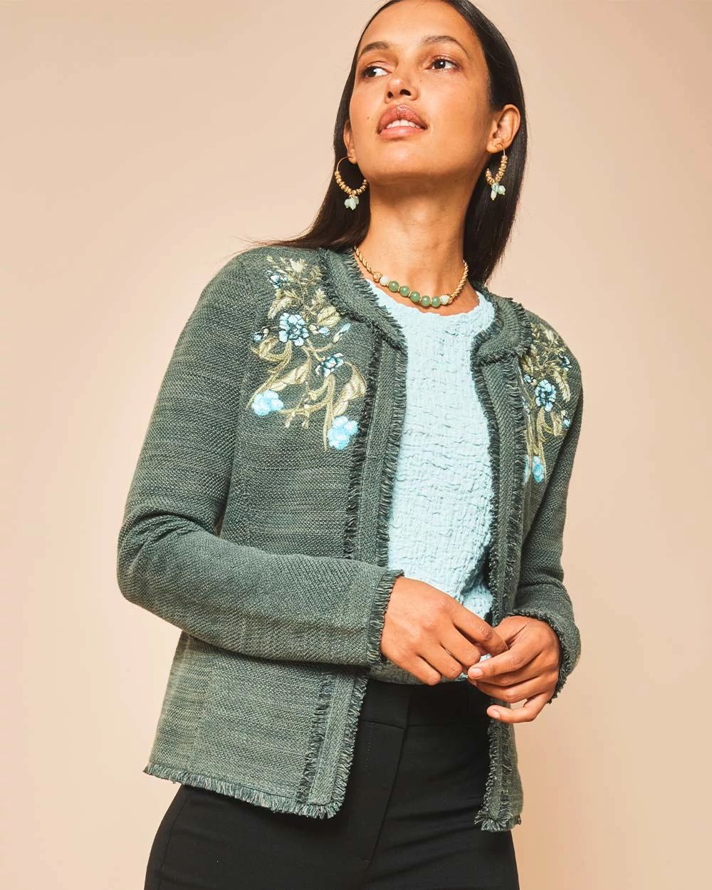 Embroidered Cotton-Blend Jacket