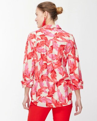 No Iron Stretch 3/4 Sleeve Feathers Shirt