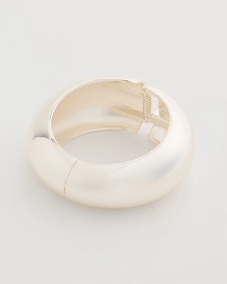 Silvertone Hinge Bangle click to view larger image.