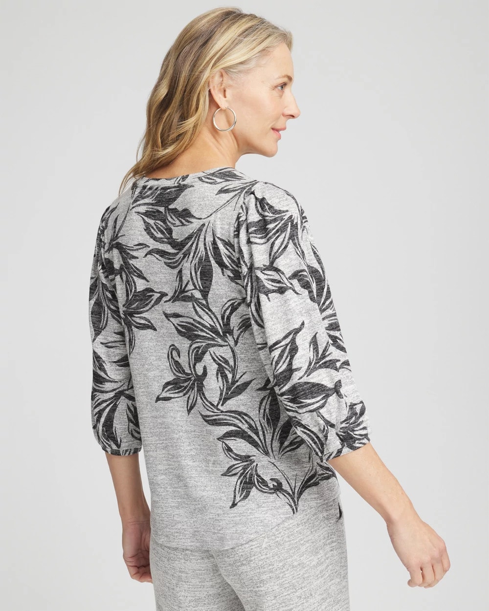 Zenergy® Soft Essentials Floral 3/4 Sleeve Top