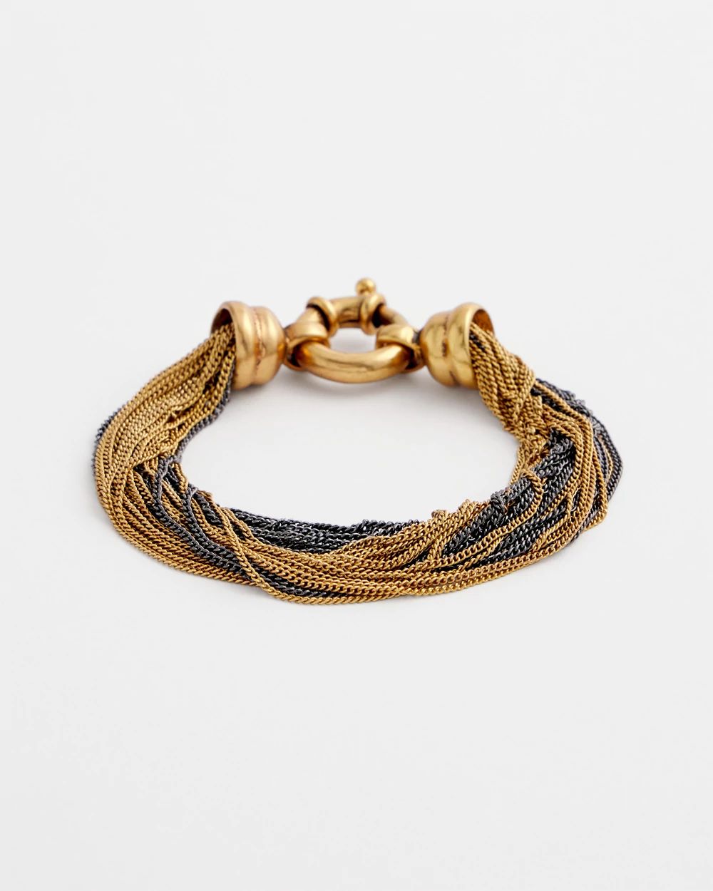Multi Strand Mixed Metal Bracelet