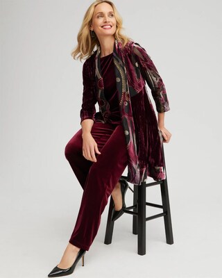 Travelers Collection Velvet Burnout Kimono
