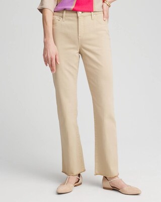 Girlfriend Fray Hem Kick Flare Jeans