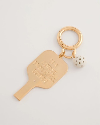 Pink Enamel Pickleball Bag Charm click to view larger image.