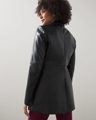 Faux Leather Blazer