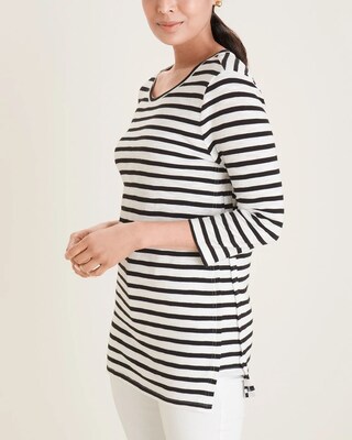 Striped Cotton-Blend Slub Tee
