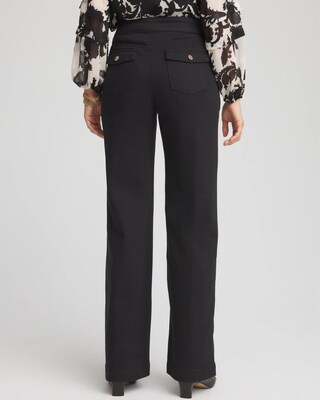 Embellished Wide Leg Pull On Jeans click to view larger image.