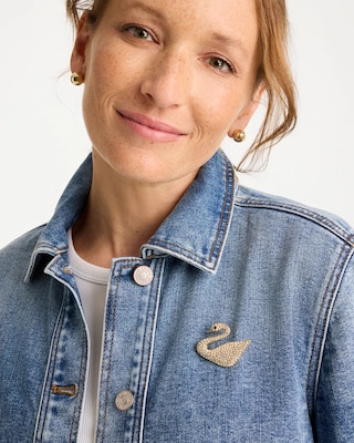 Sparkling Swan Brooch click to view larger image.