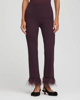 Juliet Feathered Flared Cropped Pants