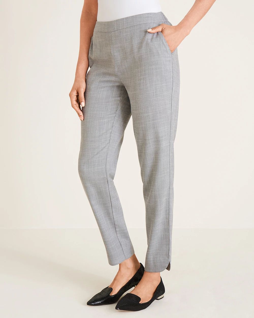 Dolphin-Hem Ankle Pants