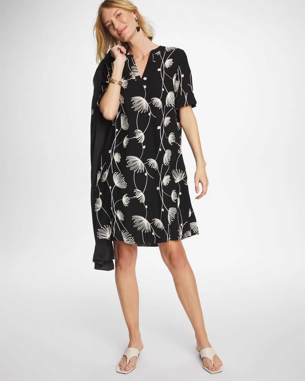 Embroidered Ginkgo Bonnie Dress