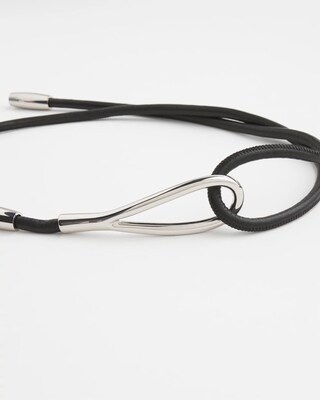 Faux Leather Tie Belt