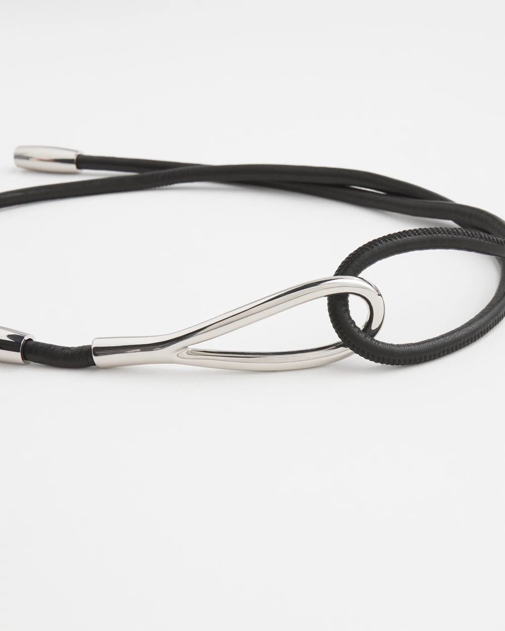 Faux Leather Tie Belt
