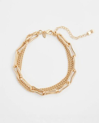 Gold Tone Collar Necklace